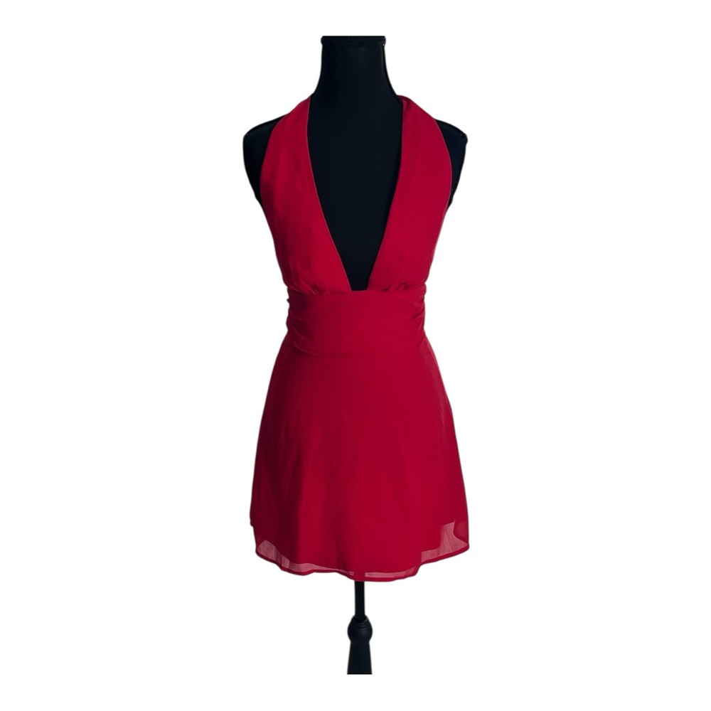 Thatssofetch - Elenor Red Halter Backless Flatter… - image 4